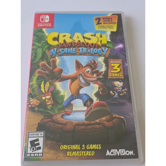 Crash Bandicoot N Sane Trilogy Nintendo Switch Game Complete Authentic - Picture 1 of 3